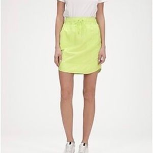 Banana Republic neon green drawstring skirt